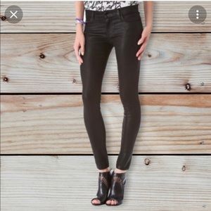 J Brand Super Skinny Lacquer Black Jeans